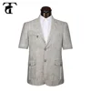 half sleeve suit top brand coat pant safari men suit design
