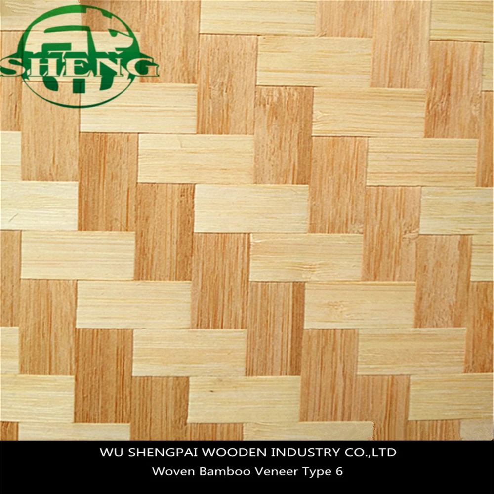 Laminated Woven Bamboo Wood Veneer Sheets For Furniture Wall