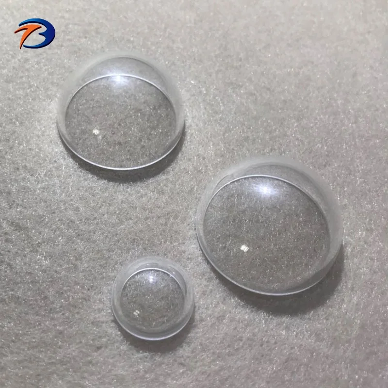 Customized 20mm~200mm optical BK7 glass dome lens for CCTV PTZ camera and underwater camera