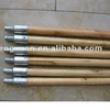 Wholesale High Quality lacquer wooden broom pole metal threaded end