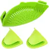 Hot sale silicone flexible pot strainer with glove