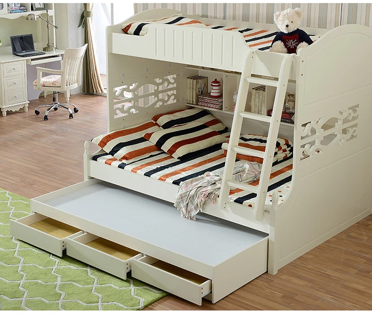 Stock Hot Sale Pull Down White Wooden Bunk Bed Buy Bunk Bed,Pull Down Bunk Bed,Wooden Bunk Bed