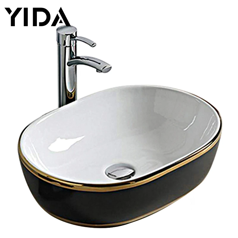 Residential Building Portable Shampoo Hair Salon Taps Inflatable Chairs Vanity Gold Color House Art Wash Basin For Vietnam