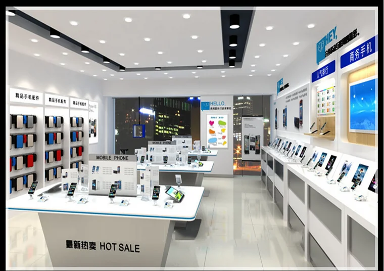 Electronic Products Computer Display Kiosk Stands For 
