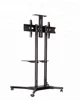 Flat Panel TV Stand for TVs up 32 to 58 Inch LED LCD Plasma Flat Screen Panels with Storage Shelves on Wheels