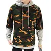Men Spring New Style Two Layer Long Sleeve Drop Shoulder Army Camo Printed Hoodies