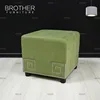 Natural Cheap nylon ottoman fabric storage stool square ottoman