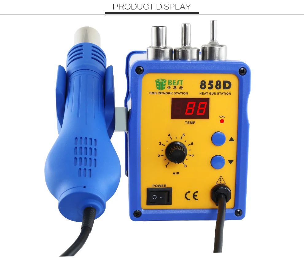 BEST-858D high quality digital display hot air welding gun
