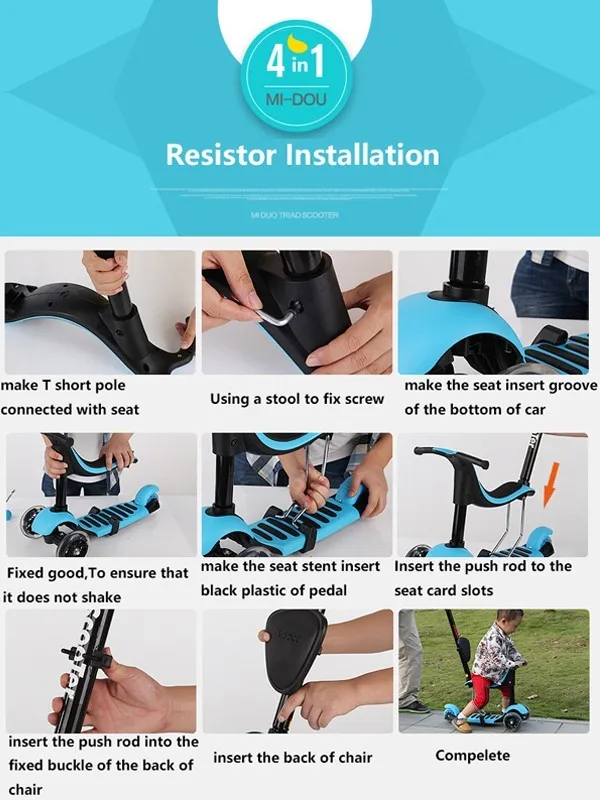 Children 4 in 1 Mini Scooter