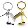 New style combs scissors blower alloy key chain