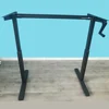 manual sit stand handle height adjustable office desk frame