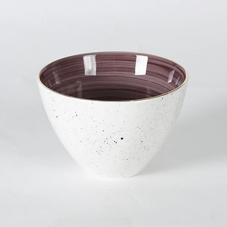 Home goods bulk unique design various color flat purple spiral 7.5 inch cheap ceramic plate 