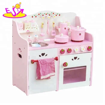 kids pink wooden kitchen