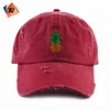 2017 Popular Style Washed Cotton Embroidery 6 Panel Distressed Dad Hat