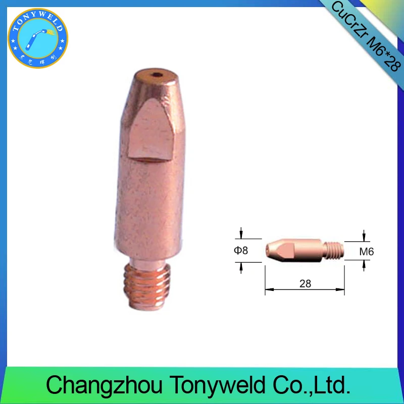 accessories binzel contact tip CuCrZr m8 m6 mig weldng tips, View