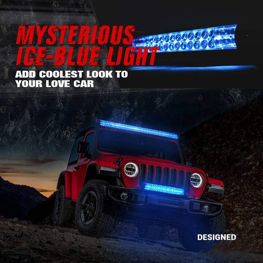 42" Aerodynamic Led Light Bar Exclusive Curved Lens Wind Diffuser 12v