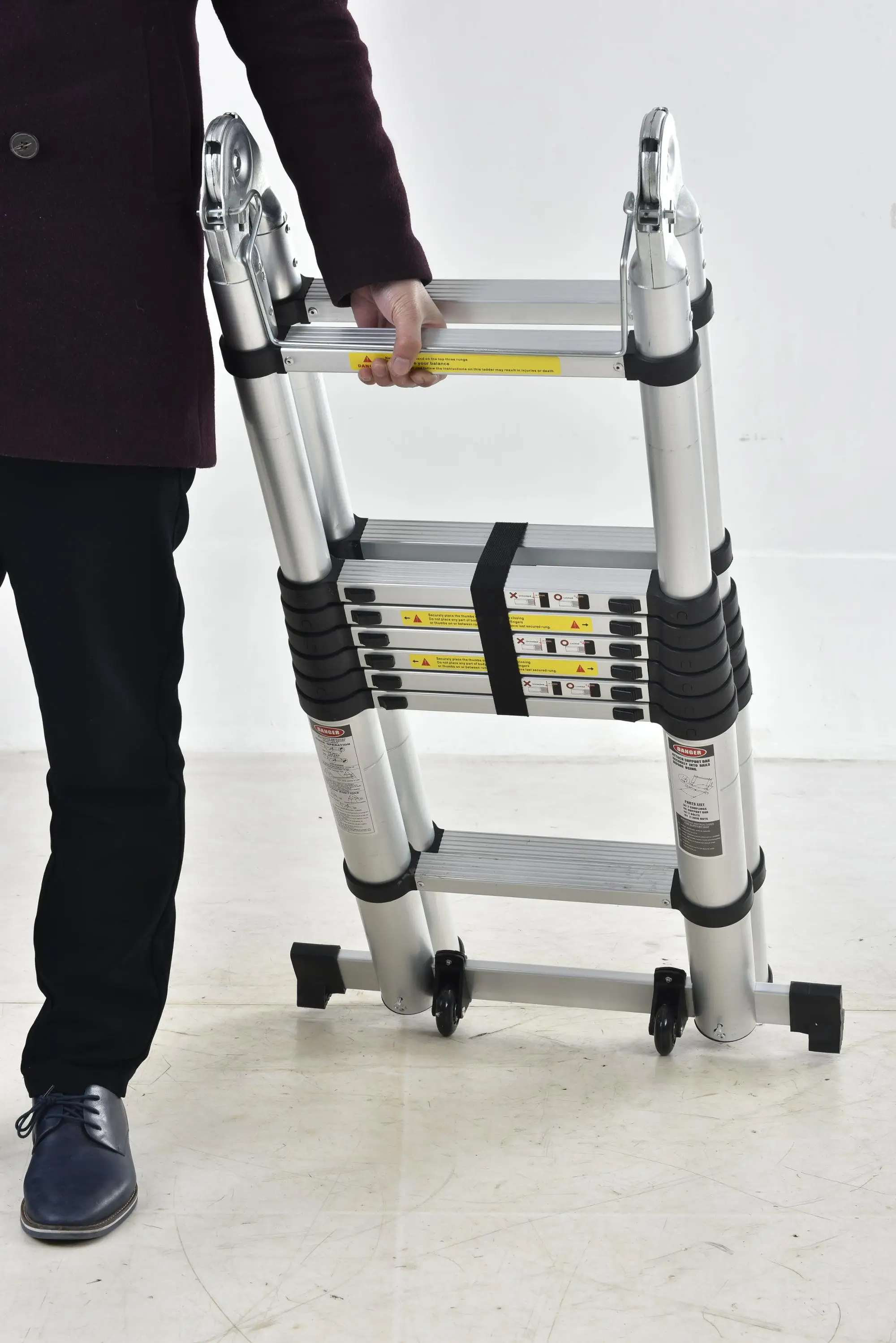 Double Side Ladder 4.4m Ideal Choice Product 14.4ft Extension Folding Telescopic Aluminium A