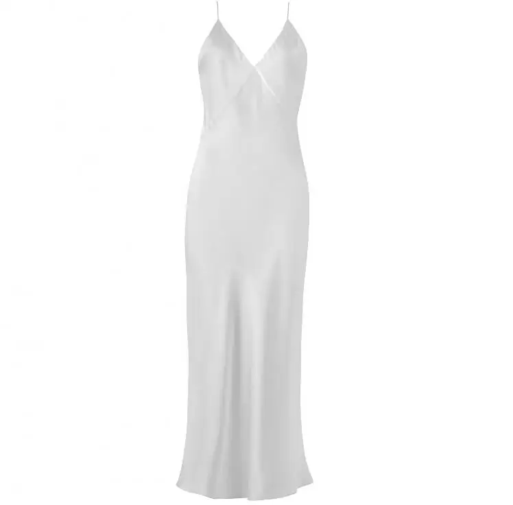 High Quality Slip Dress Silk Satin Maxi Dress With Straps - Buy Silk ...