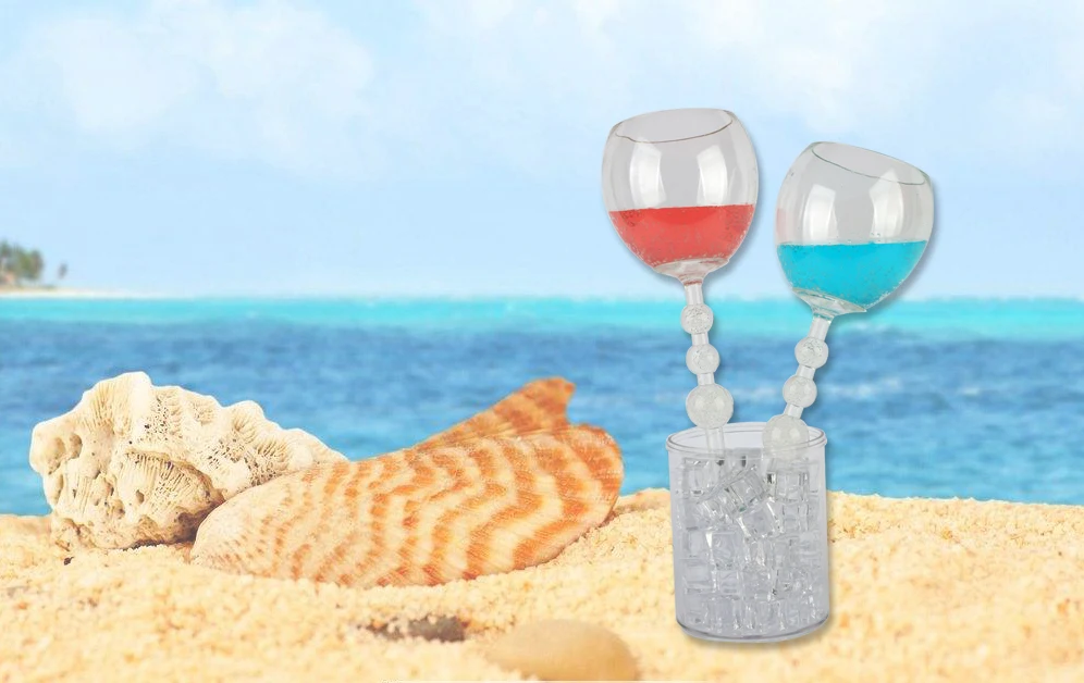 acrylic beach wine glasses