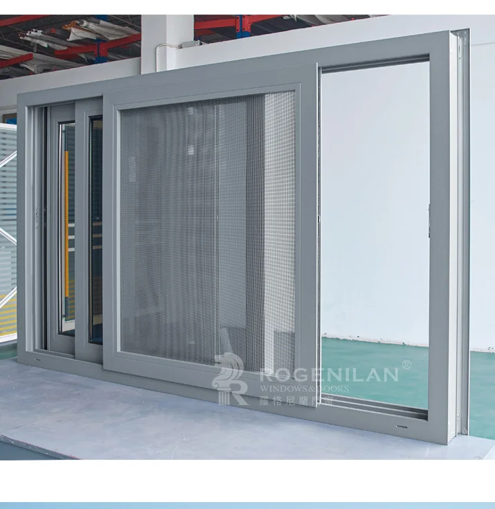 Aluminum Sliding Windows With Stainless Steel Flyscreen Mosquito Mesh Jalousie Shutter Anti