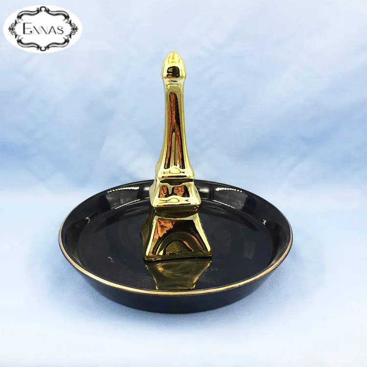 Fine Jewelry Tray Eiffel Tower Ceramic Jewelry Tray