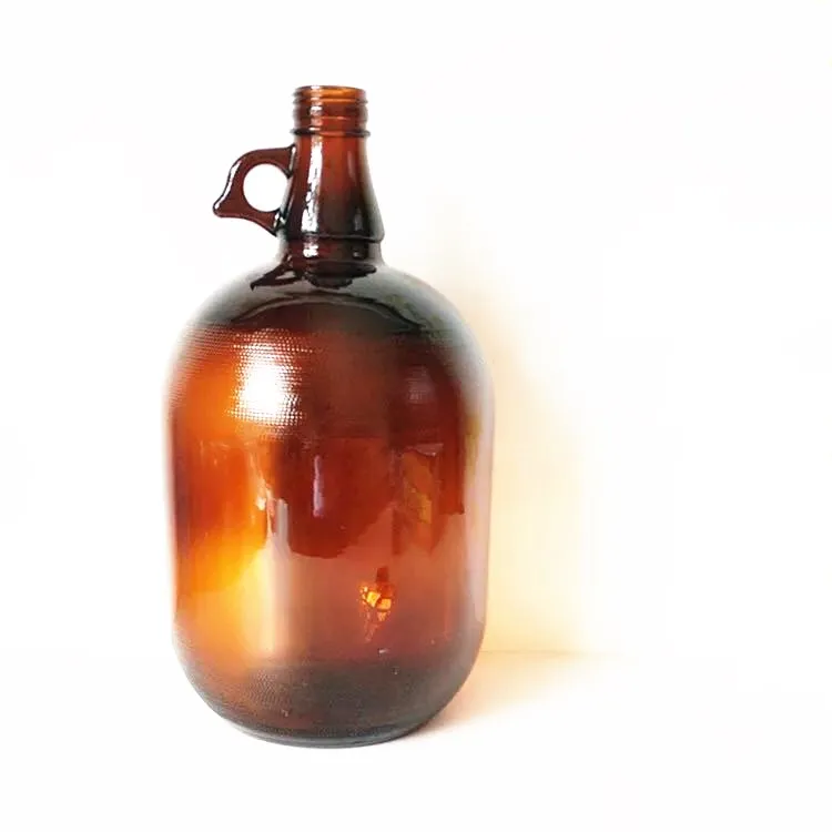 1 Gallon 1/2 Gallon 2l 4l Amber Glass Growler Jug Wine Beverage Bottle ...