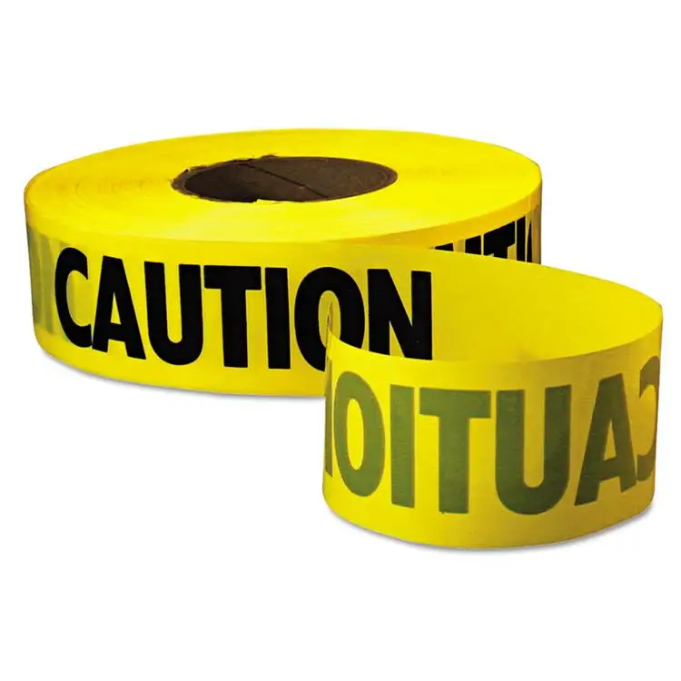 Non Adhesive Yellow And Black Printable Custom Caution Tape