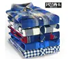 Top branded low price casual design egyptian cotton flannel plaid check dress shirt for men