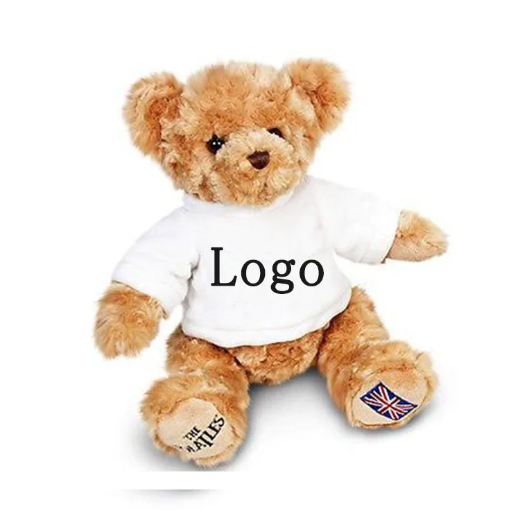 Custom OEM Giant Small Baby Kids Used Stuffed Animals And Plush Animal Toy Fat Chubby T-shirt Teddy Bear With Your Logo
