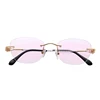 Fashionable high quality pure 18k gold eyeglasses new models optical business glasses for Fashion Women