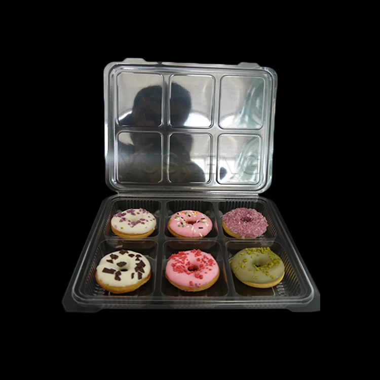 Guaranteed Quality Environmental Plastic Dessert Containers Donuts Box