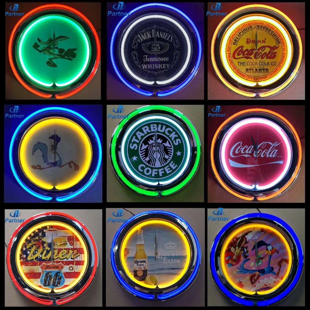 15" Tower Shape Neon Clock Buy Neon Clock,Neon Wall Clock,Neon Light