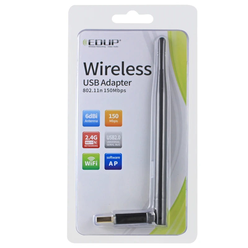 Mini Adaptateur WiFi Dongle 802.11n, 2.4 Ghz, Wireless N, USB, avec  utilitaire soft AP Wi