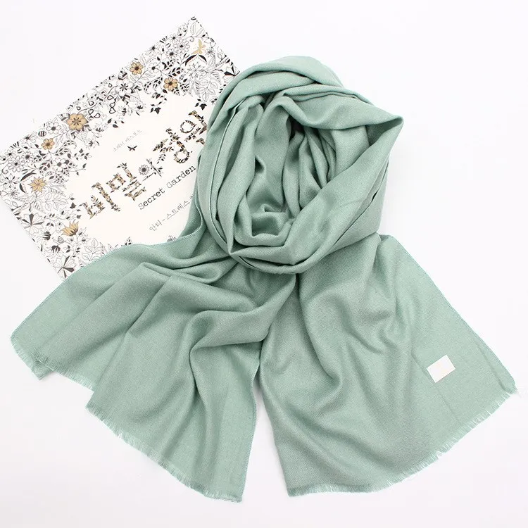 Cosum Brand Pure Color Twill Chaddar Hair Bulk Pashmina Scarf Shawl