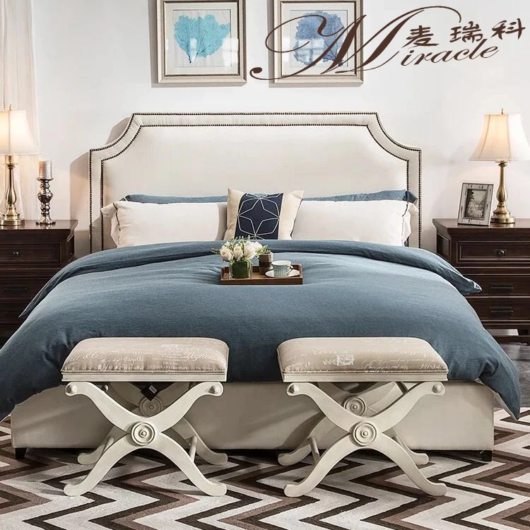 Double King Size French Style Upholstered Oak Wooden Frame Fabric Bed Buy French Style Bed