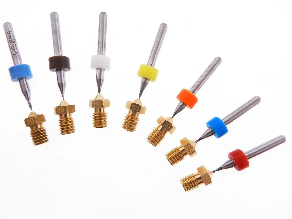 1 Each Wanhao Dupicator D4//I3//Dremel Makerbot 2 3D Printer M7 Thread MK10 Nozzles for 1.75MM Filament .2mm .3mm .4mm .5mm .8mm 1.0mm