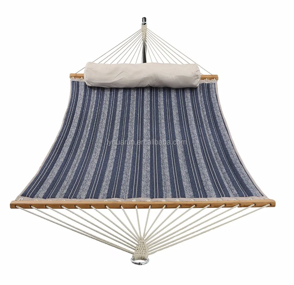 Double Hammock With Bamboo Wood Spreader Bars Hammock Swing Chair For