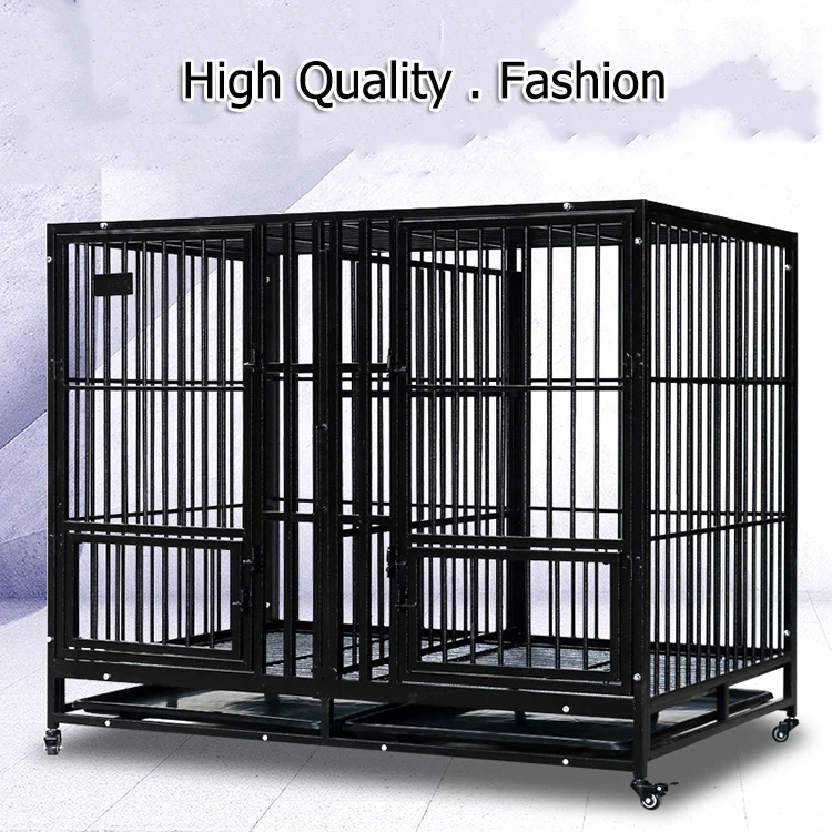 55" Anti Rust Pet Animal Hospital Vet Clinic Dog Cages With Partition