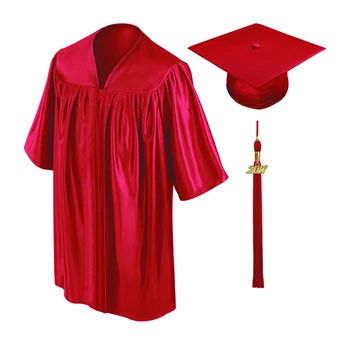 graduation red gown