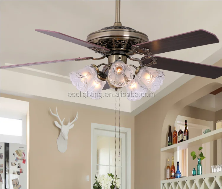 beautiful decorative ceiling fans with 5 lamps