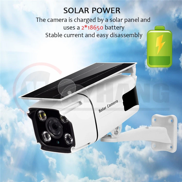 Solar Power IP Camera 1080P HD Wireless WIFI Surveillance Security Camera Outdoor Waterproof IR Night Vision