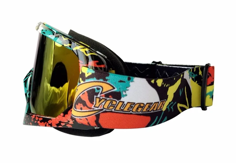 2017 Cyclegear Motor bike Goggle Sport Motocross Gafas Rainbow Lens CG11