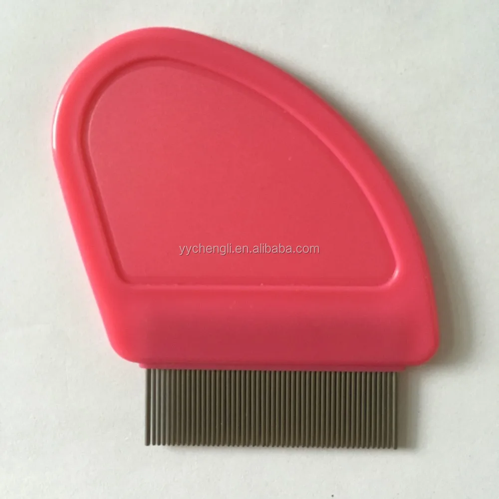 Small Plastic Handle Nit Free Lice Comb With Fine Stainless Steel Teeth