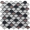 Glass slpashback fish mosaic scale tile bathroom tiles mosaic fish scales back splash