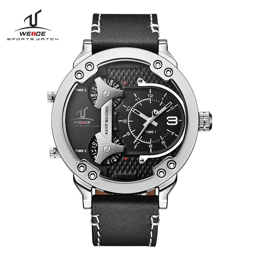 Weide Men Watch Multiple Time Zones Japan Quartz Movement 30m Water