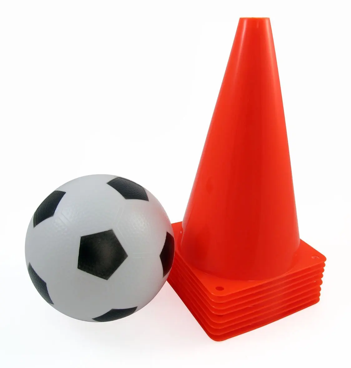 Pack of 50 Soccer Football Field Cone Markers GSI 2 inch high Disc Cones Soccer Cones with Stand for Agility Training