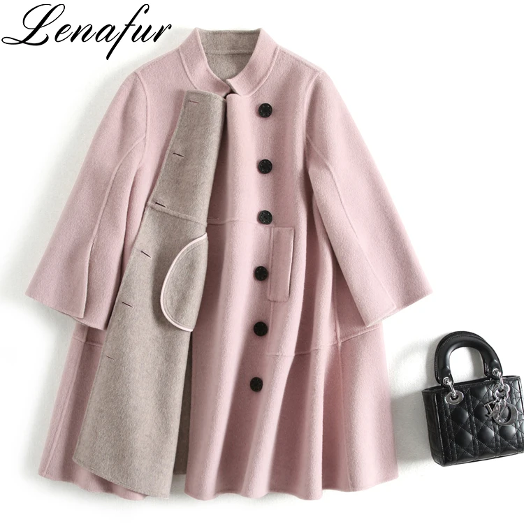 Luxury Warm Keeping Camel Wool Overcoat Loose Double Face ...