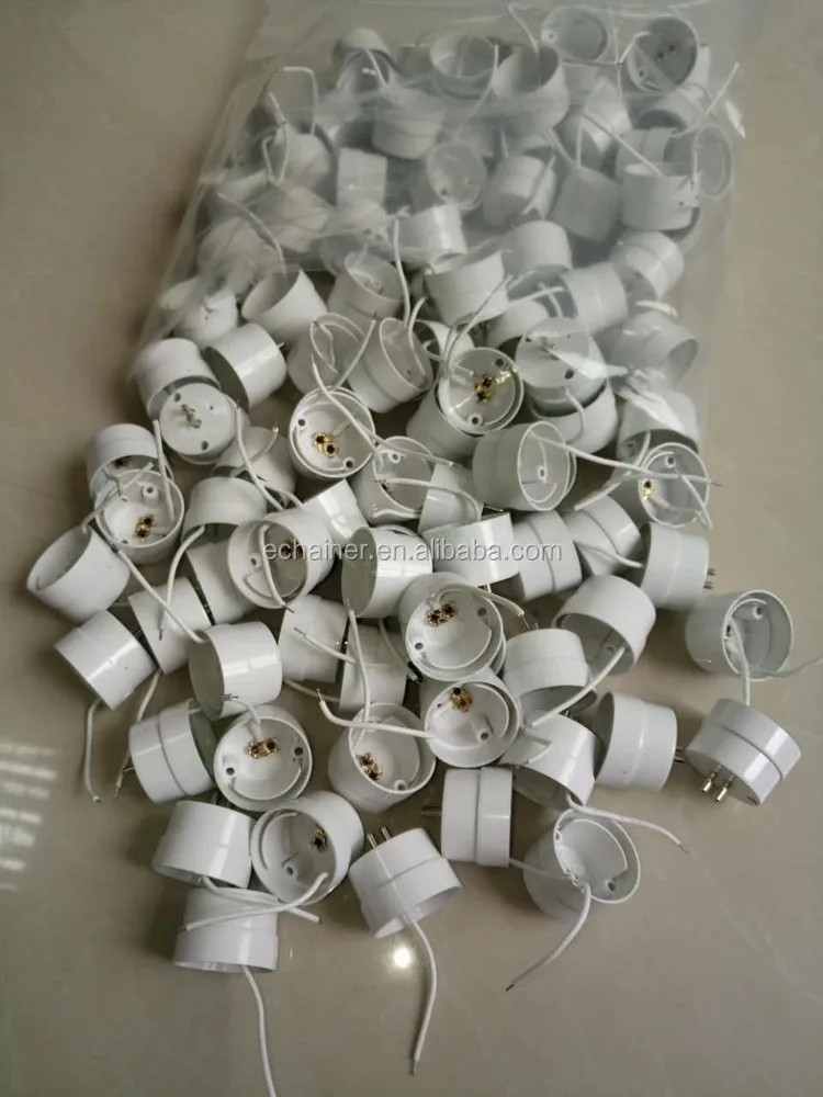 T8 Round Plastic Fluorescent Lamp End Cap With T5 Pins G13 Lamp Holder