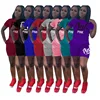 Pink Printing Yoga Tops Shirts Shorts 2 Piece Set for Women,Spring Summer Plus Size OEM Yoga Wear Set