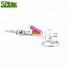 New arrival smoking Tobacco Pipe with keychain Outdoor portable deformable Smoking pipe keyring